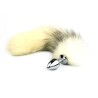 Cross Fox Tail Metal Anal Plug Toy