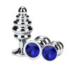 Thread Metal Plated Jeweled Butt Plug