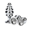 Thread Metal Plated Jeweled Butt Plug