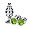 Thread Metal Plated Jeweled Butt Plug