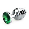 Thread Metal Plated Jeweled Butt Plug