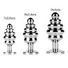 Thread Metal Plated Jeweled Butt Plug