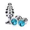 Thread Metal Plated Jeweled Butt Plug