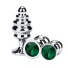 Thread Metal Plated Jeweled Butt Plug
