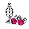 Thread Metal Plated Jeweled Butt Plug