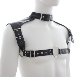 Neck Collar Body Harness Leather Straps