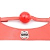 D-Ring Leather Collar With Ball Gag