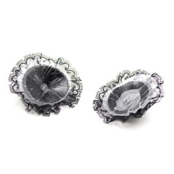 Black Nipple Pasties with Lace Overlay