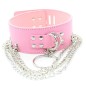 D-O-Ring Bondage Collar With Chain