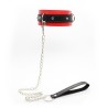 Leather Locking Red/Black Fetish Collar