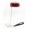 Leather Locking Red/Black Fetish Collar