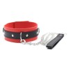 Leather Locking Red/Black Fetish Collar