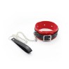 Leather Locking Red/Black Fetish Collar