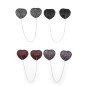 Heart Shaped Black Nipple Covers With Stones