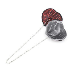 Heart Shaped Black Nipple Covers With Stones