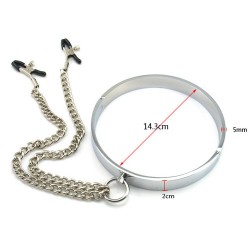 Chrome Collar with Nipple Clamps
