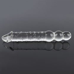 Three Ball  Glass Phallus