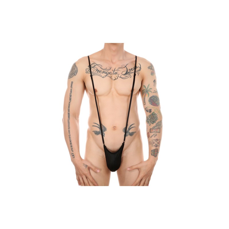 Simple Adjustable Strappy Bag One-piece Suit For Men
