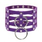 Four Rows Leather Bondage Collar