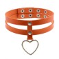 Double Row Heart Pendant Necklace