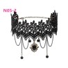 N305 Steam Punk Chain Tassel Lace Collar