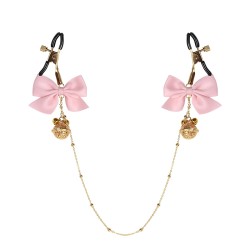 Ring Bell Bow Nipple Chain Clamp