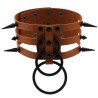 Three-row Black-ring Rivet Spiked Collar
