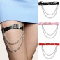 SM908 Multi Layer Chain Tassel Leather Leg Ring