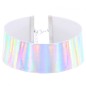 Flocked Webbing Wide Choker - Laser