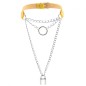 Chain Lock Pendant Ring Collar