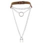Chain Lock Pendant Ring Collar