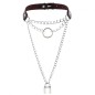 Chain Lock Pendant Ring Collar