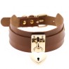 Golden Heart Lock Neck Necklace