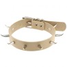 Spiked Rivet Leather Collar