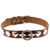 Rivet Heart Stud PU Collar