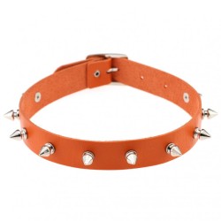 Punk Spiked Studded Leather Collar