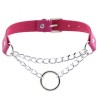 Silver O Ring Chain Neck Necklace