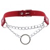 Silver O Ring Chain Neck Necklace