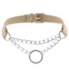 Silver O Ring Chain Neck Necklace