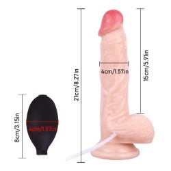 8.27in Realistic Feeling Cumming Dildo