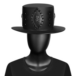 Men's Steampunk Rivet Skull Hat