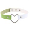 Double Color Metal Heart Collar Double Color Metal Heart Collar