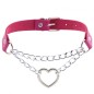 Metal Heart Collar With Chain