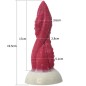 White Base Hellfire Silica Gel Butt Plug- 01