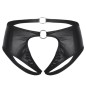 Special Designed Crotchless Patent Lesther Panty For Women
