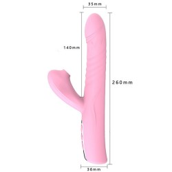 Thrusting &amp; Sucking Rabbit Vibrator