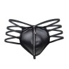 Special Designed Faux Leather Low-rice Zipper Panty