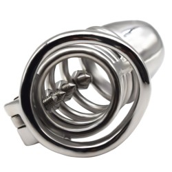 Bolted Chastity Cage With Spikes