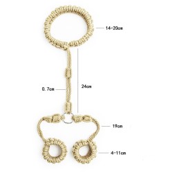 Rope Adjustable Collar  &amp; Wrist Cuffs