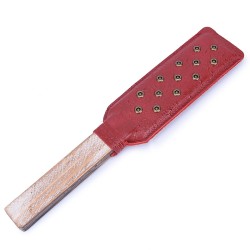 Premium Leather Solid Wood Handle Paddle